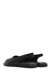 صندل زنانه مشکی چرم دری مد