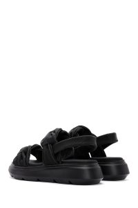 صندل زنانه مشکی کفی ضخیم دری مد