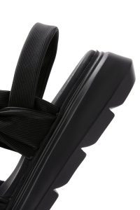 صندل زنانه مشکی کفی ضخیم دری مد