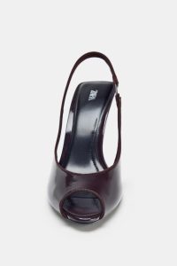 صندل زنانه ورنی پاشنه بلند زارا – ZARA