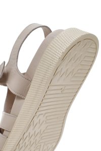 صندل زنانه ویژون بندی چرمی راحتی دری مد