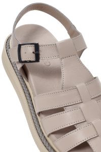 صندل زنانه ویژون بندی چرمی راحتی دری مد