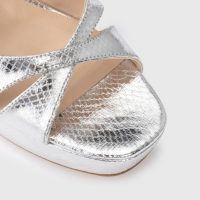 صندل زنانه پاشنه بلند نقره‌ای آلدو LULEA-TR – ALDO