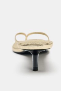 صندل زنانه پاشنه کوتاه متالیک زارا – ZARA