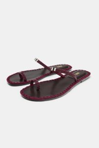 صندل زنانه پاشنه‌دوزی مهره‌دار زارا – ZARA