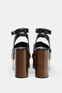 صندل لژدار چرمی زنانه پرچ‌دار زارا – ZARA