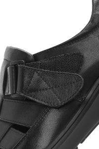 صندل مردانه چرمی مشکی کژوال دری مد