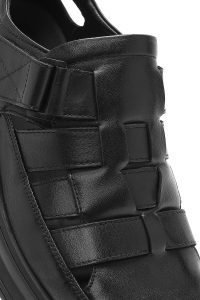 صندل مردانه چرمی مشکی کژوال دری مد