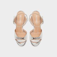 صندل پاشنه‌دار زنانه نقره‌ای آلدو LENI-TR – ALDO