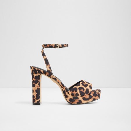 صندل پاشنه‌دار زنانه چندرنگ طرح پلنگی آلدو CHICGLEAM – ALDO