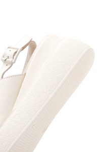 صندل چرمی  بند دار ضخیم بژ زنانه دری مد