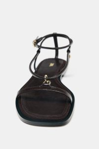 صندل چرمی زنانه بندی نازک زارا – ZARA