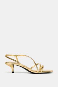 صندل چرمی زنانه پاشنه کوتاه زارا – ZARA