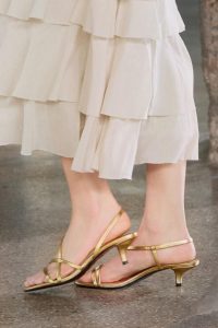 صندل چرمی زنانه پاشنه کوتاه زارا – ZARA