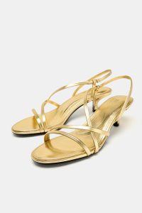 صندل چرمی زنانه پاشنه کوتاه زارا – ZARA