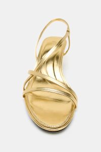 صندل چرمی زنانه پاشنه کوتاه زارا – ZARA
