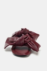 صندل چرمی زنانه پاپیون‌دار زارا – ZARA