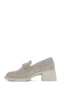 لوفر زنانه بژ بند دار پاشنه بلند جیر دری مد