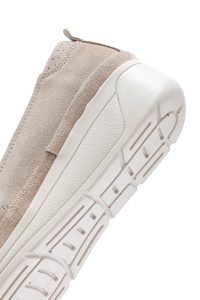 لوفر زنانه بژ پاشنه بلند بند دار جیر راحتی دری مد