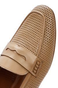 لوفر زنانه بژ چرم دری مد