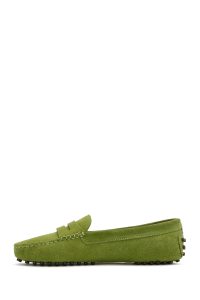 لوفر زنانه سبز جیر چرم دری مد