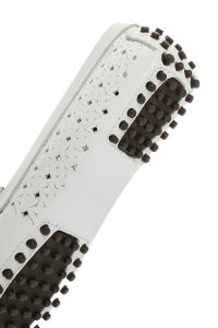 لوفر زنانه سفید بند دار چرم دری مد