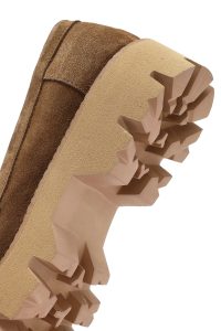 لوفر زنانه قهوه‌ای روشن بند دار جیر دری مد