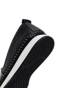 لوفر زنانه مشکی پاشنه بلند چرم راحتی دری مد