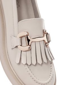 لوفر زنانه کرم پاپیونی چرم کژوال دری مد