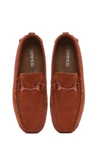 لوفر مردانه جیر قهوه‌ای دری مد