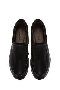 لوفر مردانه چرم براق مشکی کلاسیک دری مد