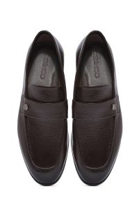 لوفر مردانه چرم قهوه‌ای روزمره دری مد