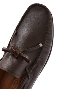 لوفر مردانه چرم قهوه‌ای پاپیونی دری مد