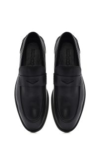 لوفر مردانه چرم مشکی دری مد