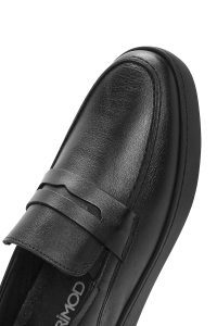 لوفر مردانه چرم مشکی روزمره دری مد