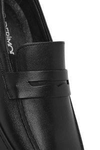 لوفر مردانه چرم مشکی روزمره دری مد