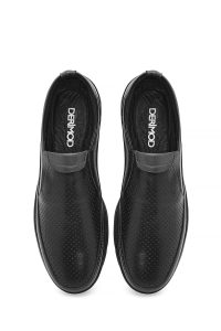 لوفر مردانه چرم مشکی روزمره دری مد