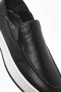 لوفر مردانه چرم مشکی روزمره دری مد