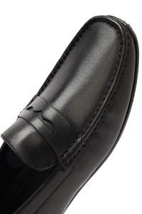 لوفر مردانه چرم مشکی روزمره دری مد