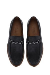 لوفر مردانه چرم مشکی روزمره دری مد