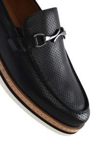 لوفر مردانه چرم مشکی روزمره دری مد