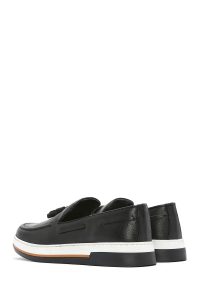 لوفر مردانه چرم مشکی پاپیونی روزمره دری مد