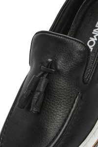 لوفر مردانه چرم مشکی پاپیونی روزمره دری مد