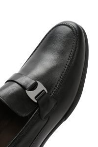 لوفر مردانه چرم مشکی کلاسیک دری مد