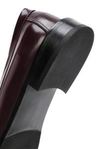 لوفر چرم شرابی زنانه دری مد