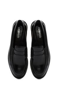 لوفر چرم مشکی زنانه دری مد