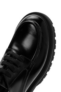 لوفر چرمی لژ دار مشکی زنانه دری مد