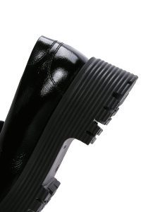 لوفر چرمی  نگین دار مشکی زنانه