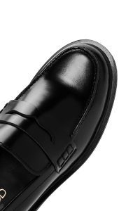 لوفر کلاسیک چرم مشکی زنانه دری مد