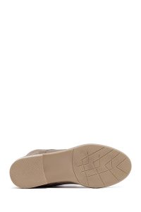 نیم بوت زنانه جیر بژ بندی زیپ‌دار دری مد